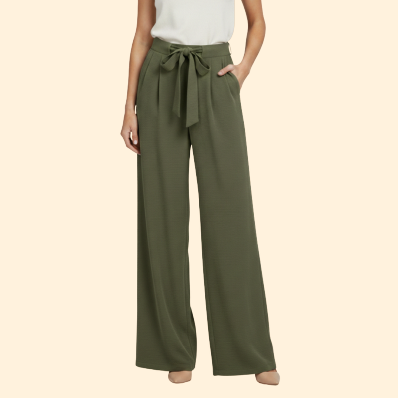 Women’s Loose Fit Pants with Front Pleats