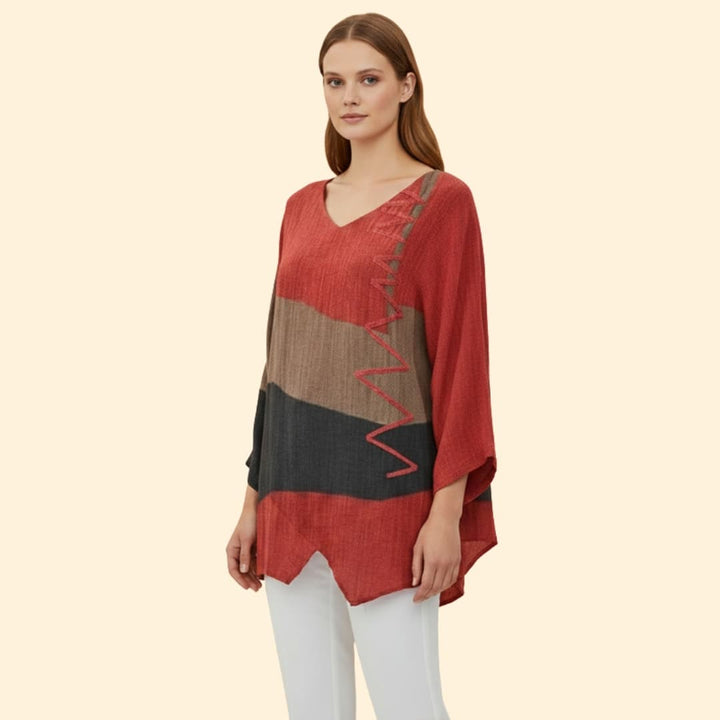 Women’s Summer Blouse with V-Neck