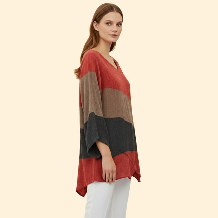 Women’s Summer Blouse with V-Neck