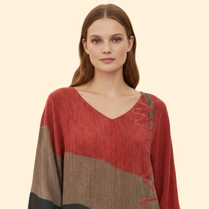Women’s Summer Blouse with V-Neck