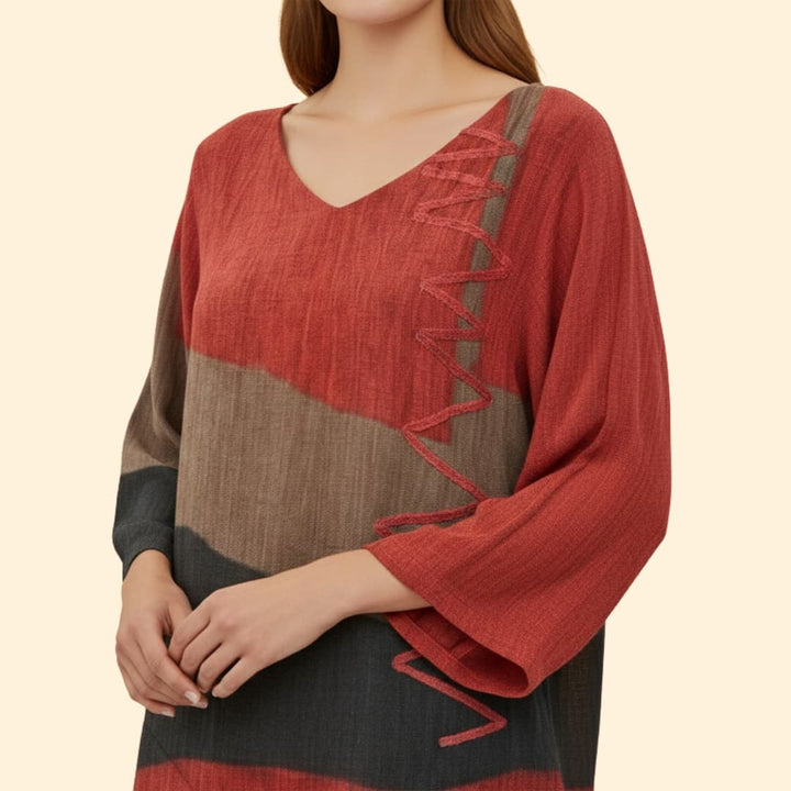 Women’s Summer Blouse with V-Neck