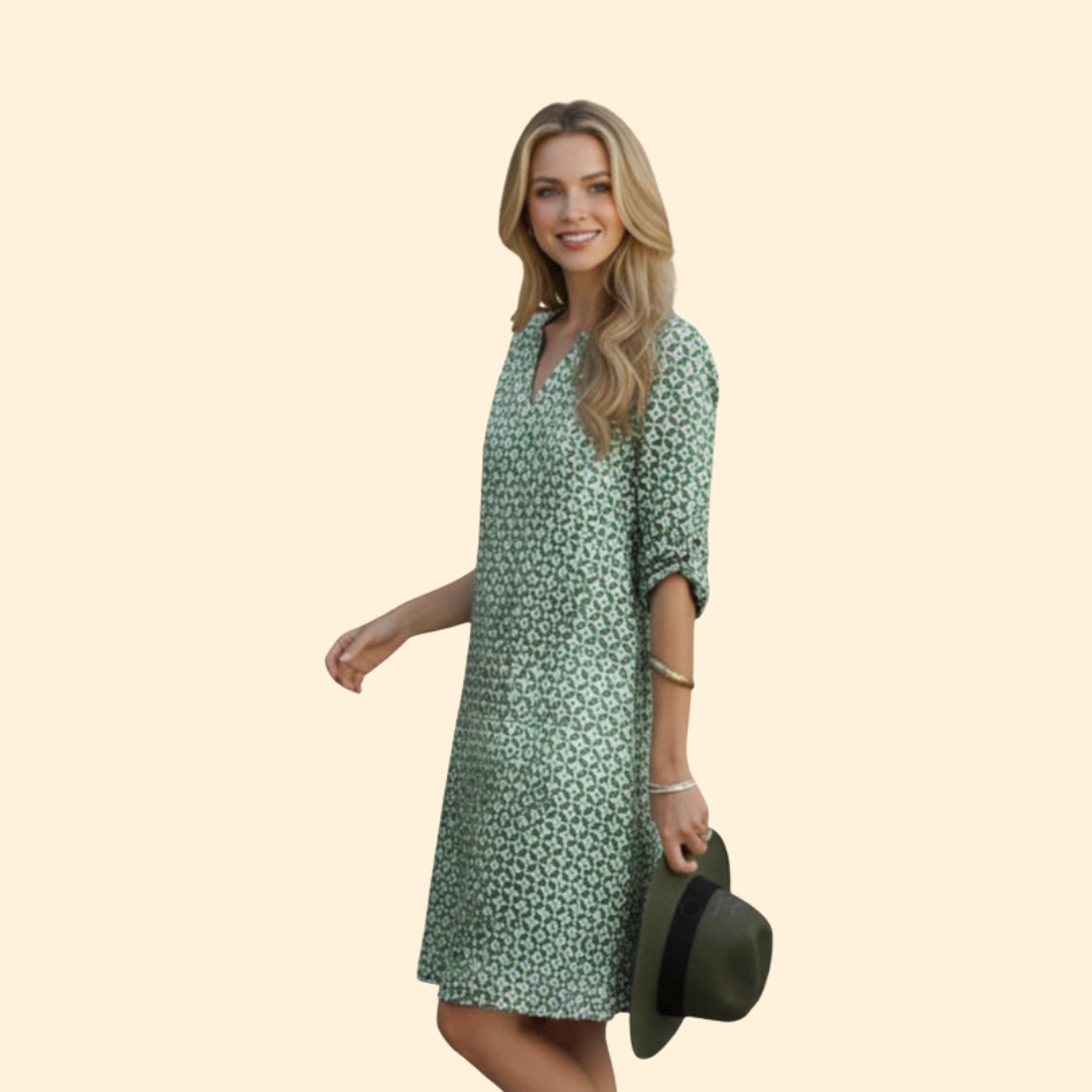 Women’s Summer Dress with V-Neck Design