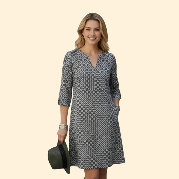Women’s Summer Dress with V-Neck Design