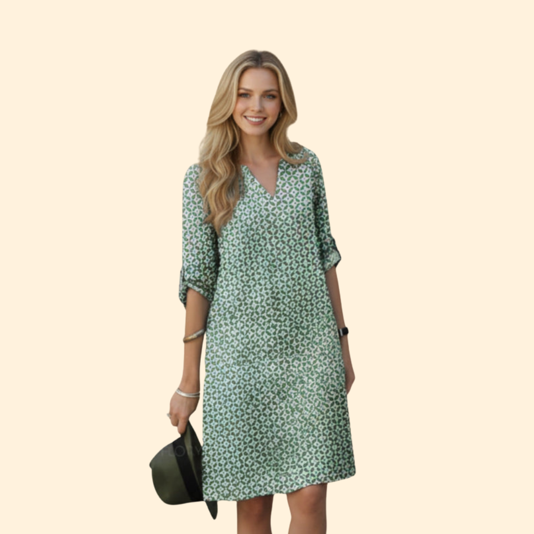 Women’s Summer Dress with V-Neck Design