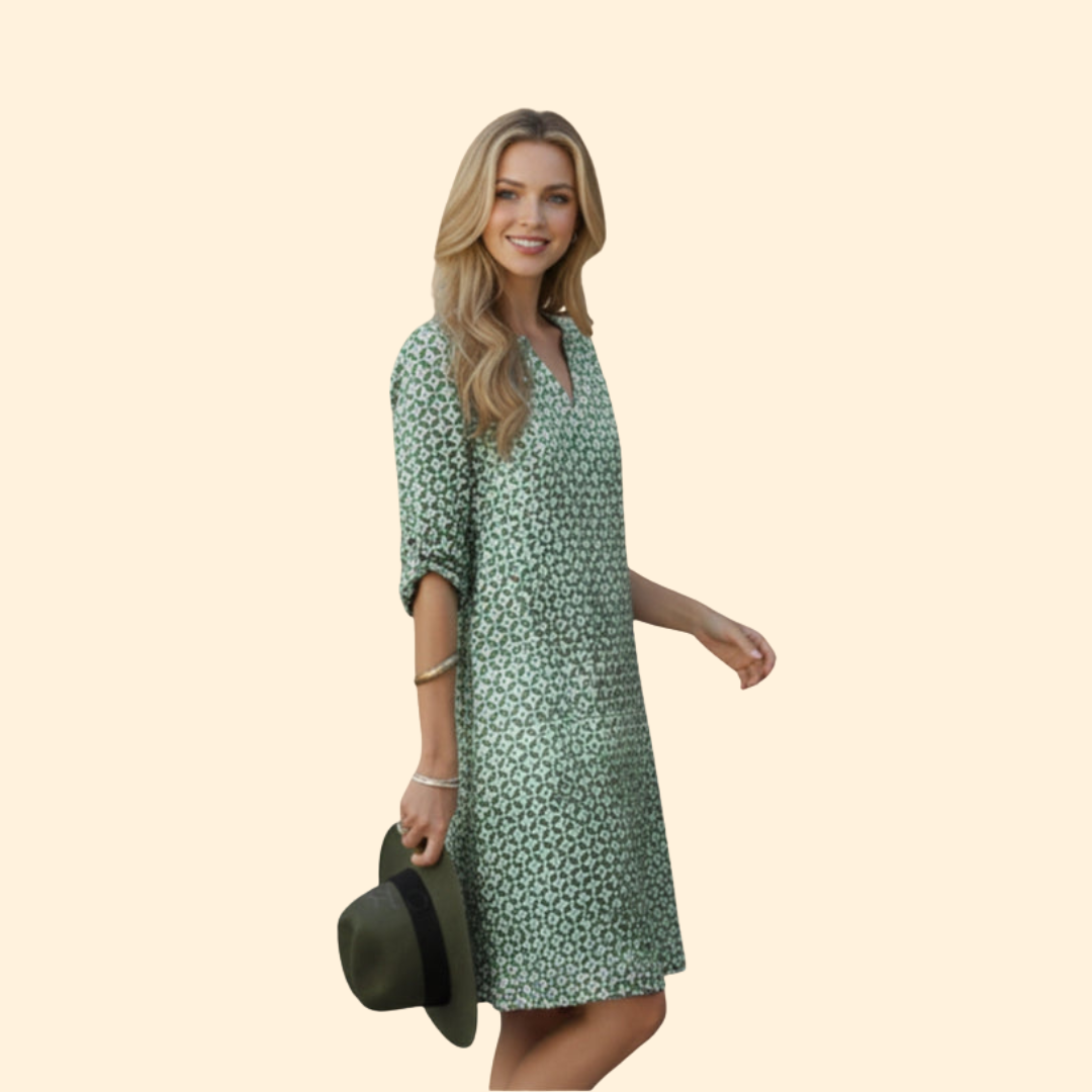 Women’s Summer Dress with V-Neck Design