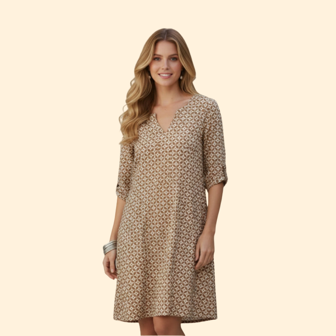 Women’s Summer Dress with V-Neck Design