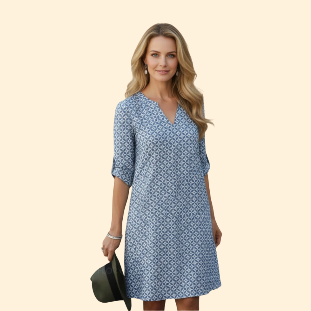 Women’s Summer Dress with V-Neck Design