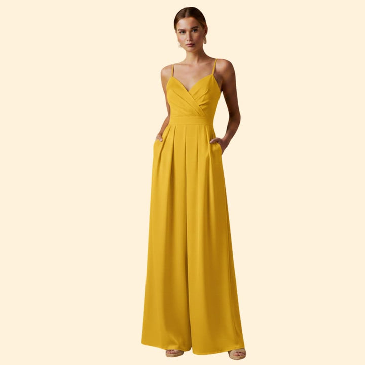 Women's Summer Jumpsuit Pleated Detail