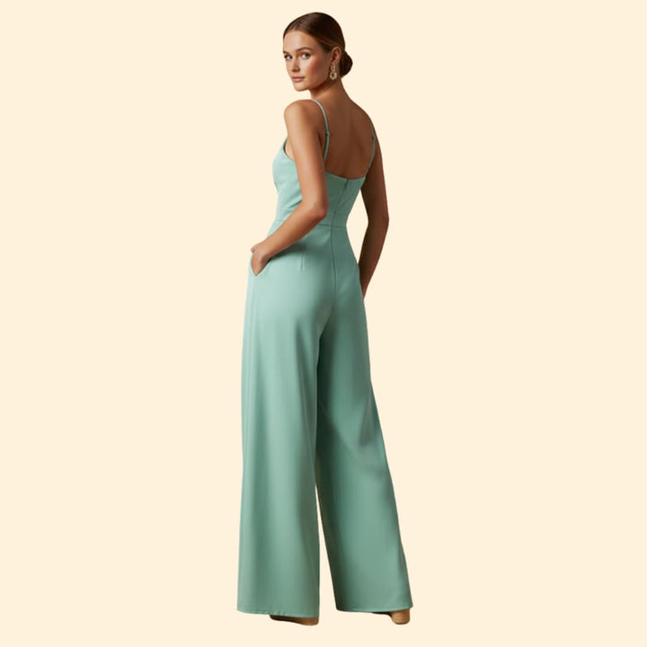 Women's Summer Jumpsuit Pleated Detail