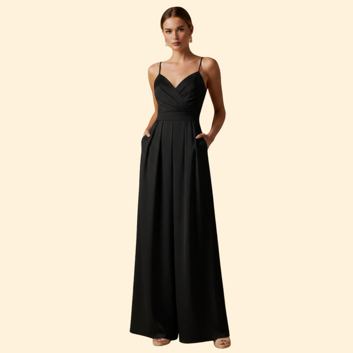 Women's Summer Jumpsuit Pleated Detail