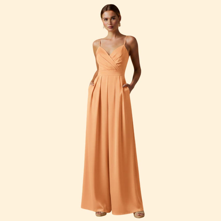 Women's Summer Jumpsuit Pleated Detail