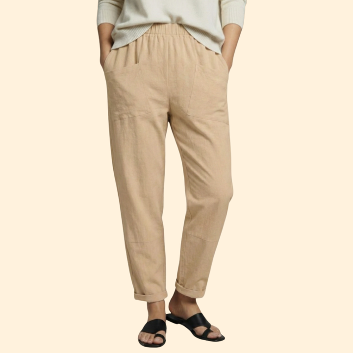 Women’s Summer Pants with Stretch Waistband