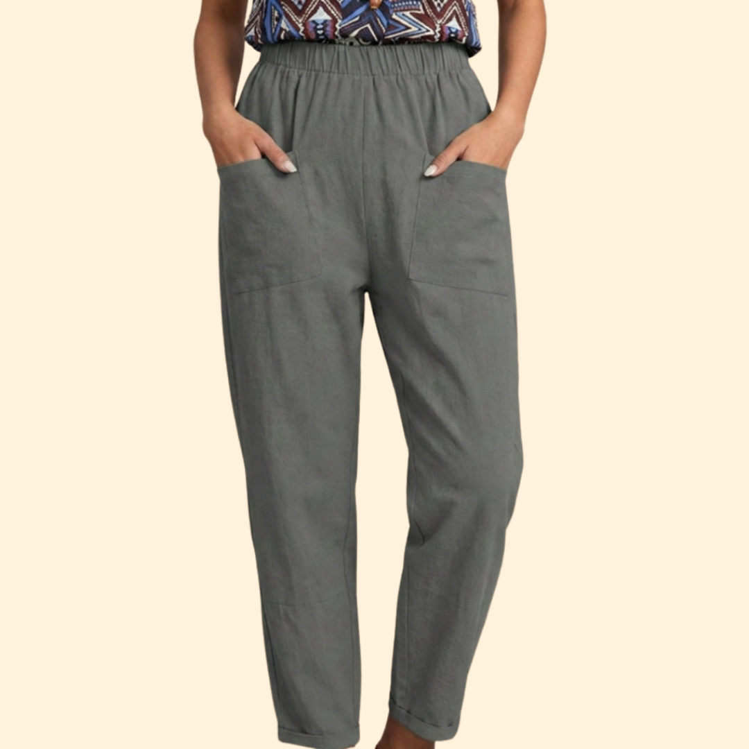 Women’s Summer Pants with Stretch Waistband