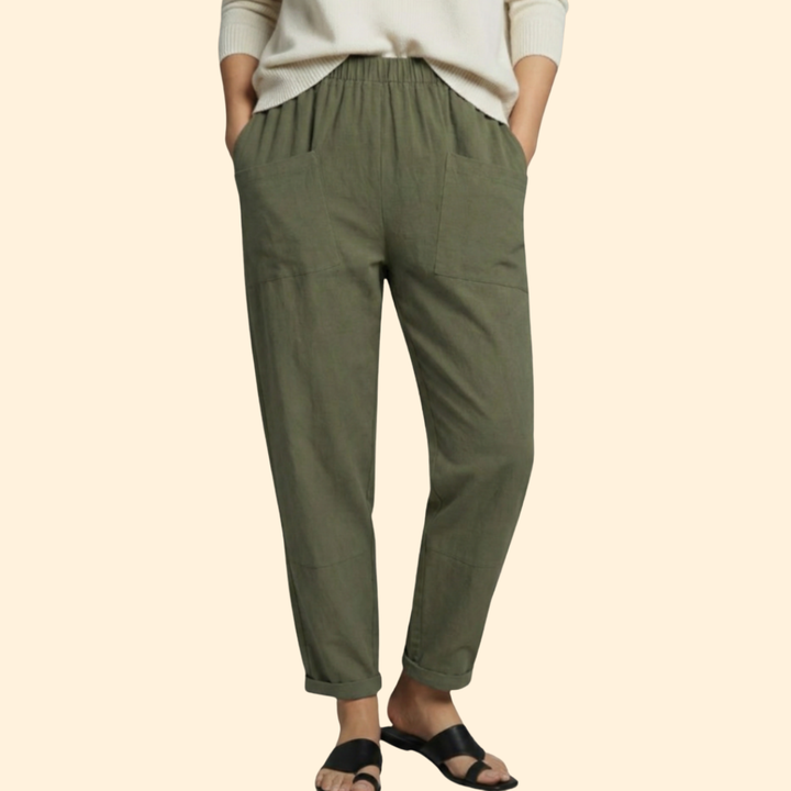 Women’s Summer Pants with Stretch Waistband