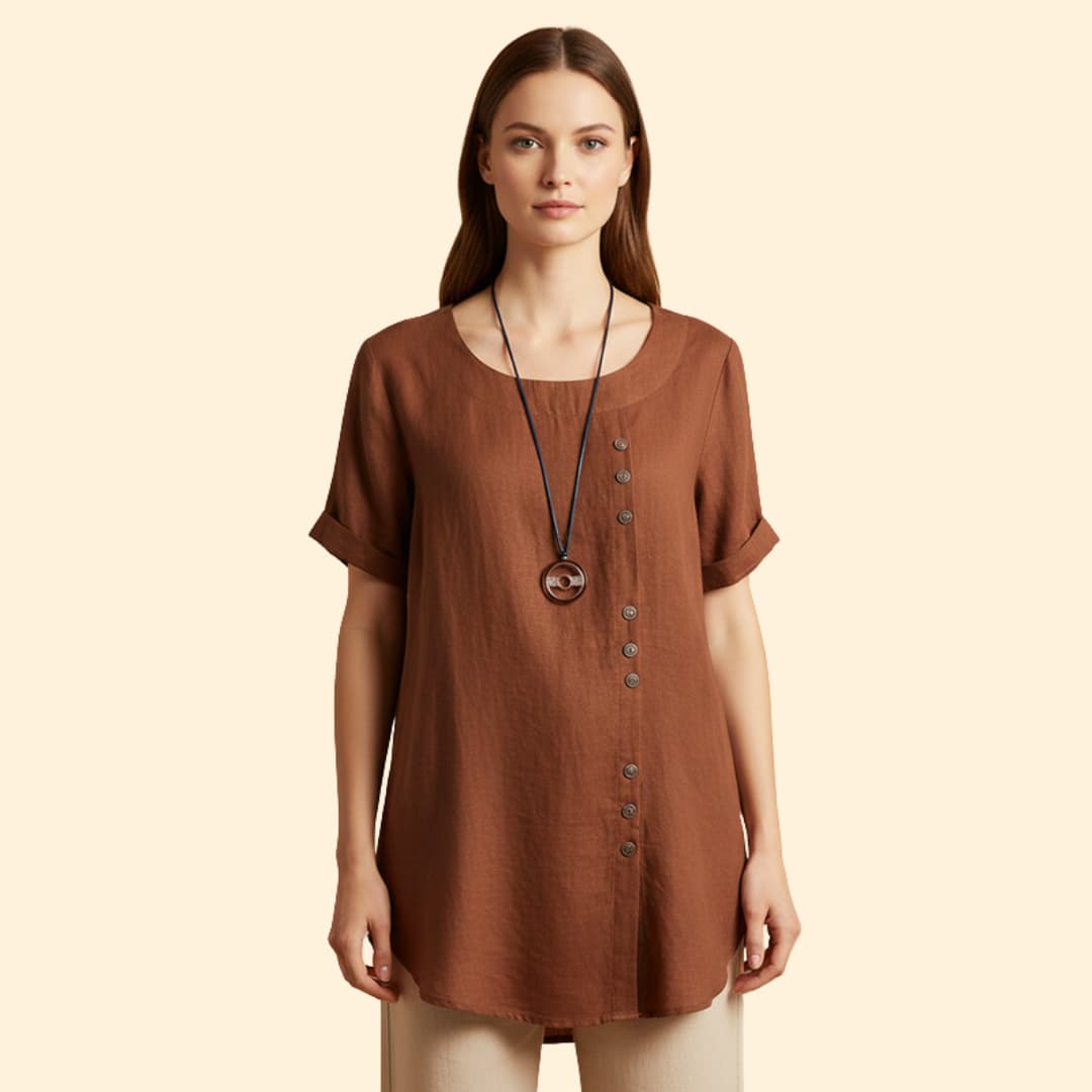 Women's Summer Shirt with Button Details