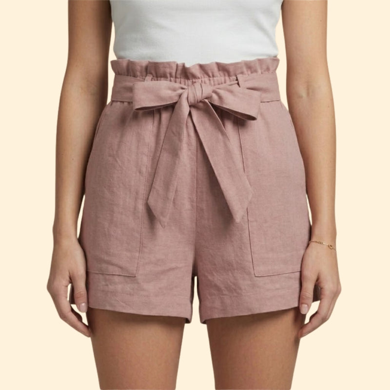 Women’s Summer Shorts with Ruffled Waistband