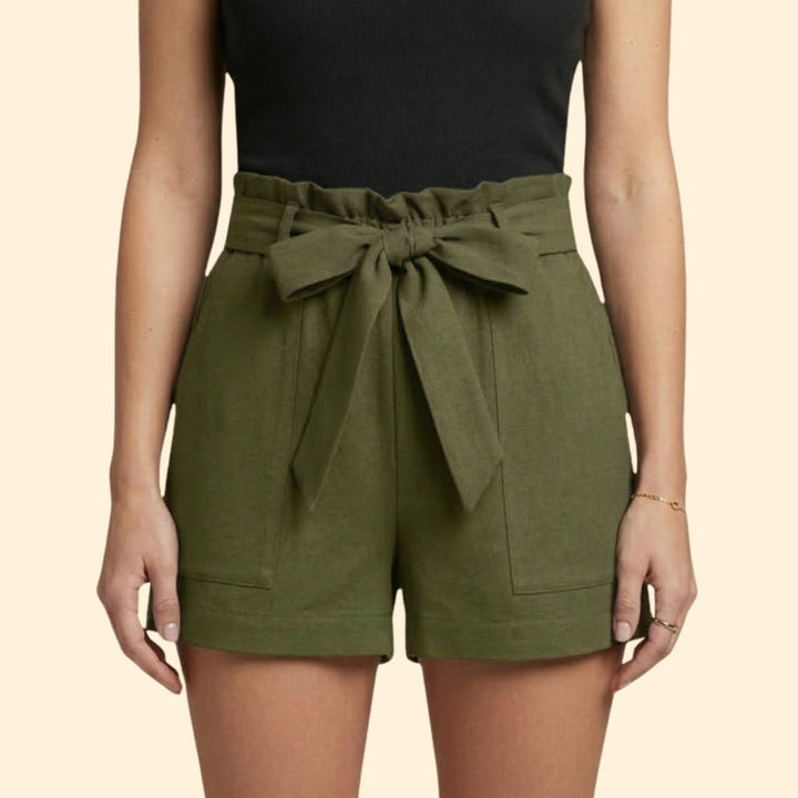 Women’s Summer Shorts with Ruffled Waistband