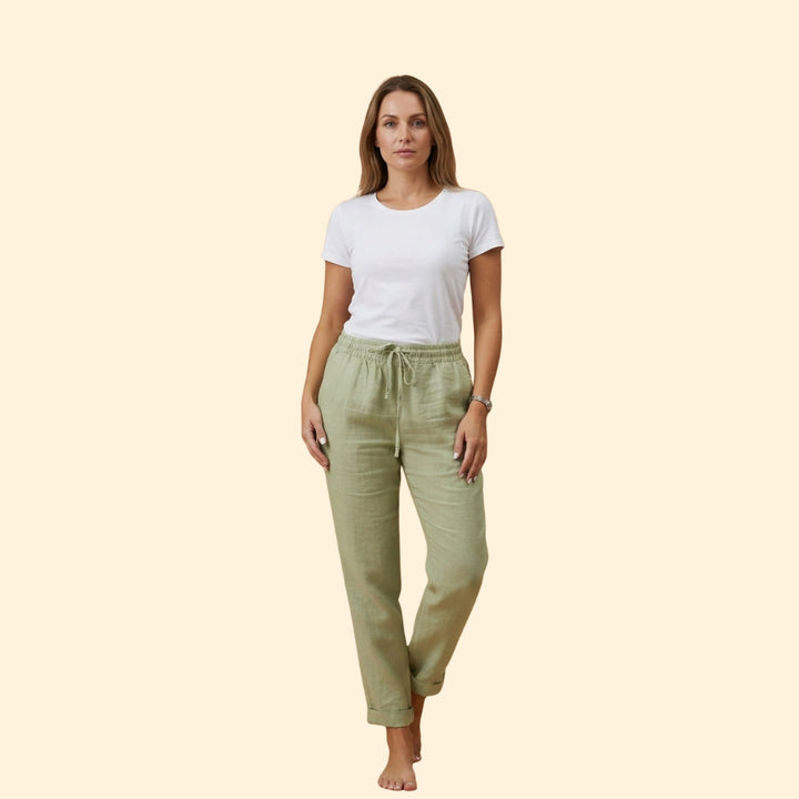 Women's Summer Trousers with Drawstring Waist