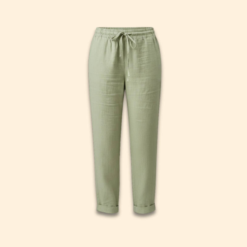 Women's Summer Trousers with Drawstring Waist