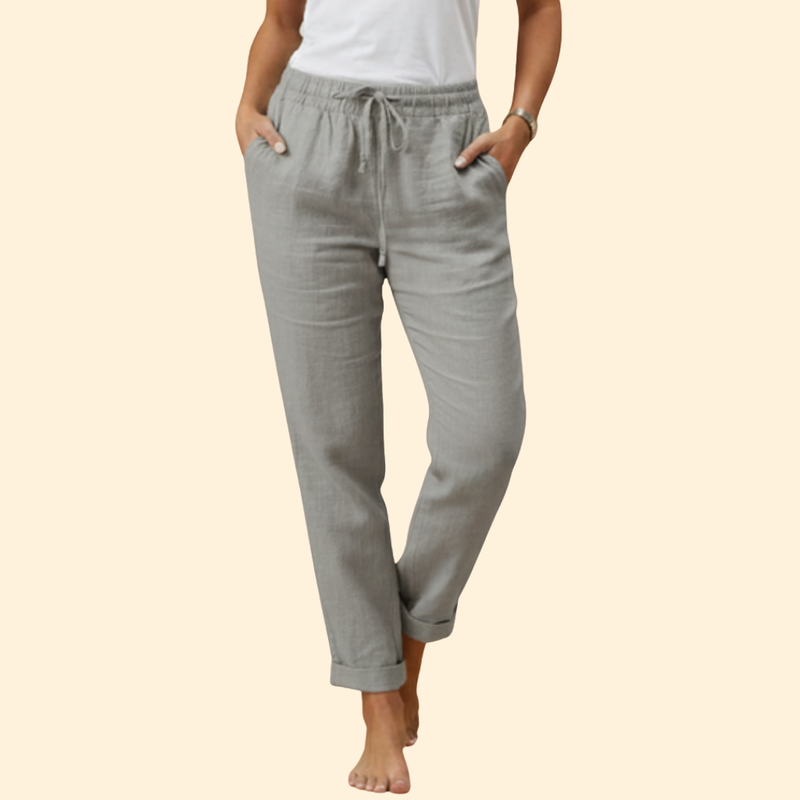 Women's Summer Trousers with Drawstring Waist