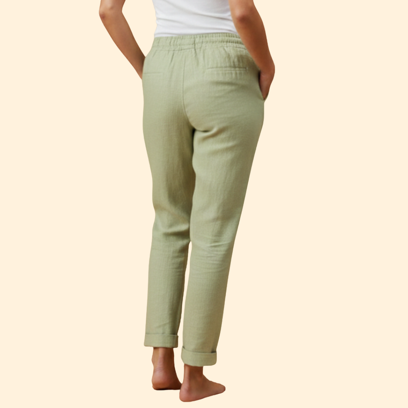 Women's Summer Trousers with Drawstring Waist