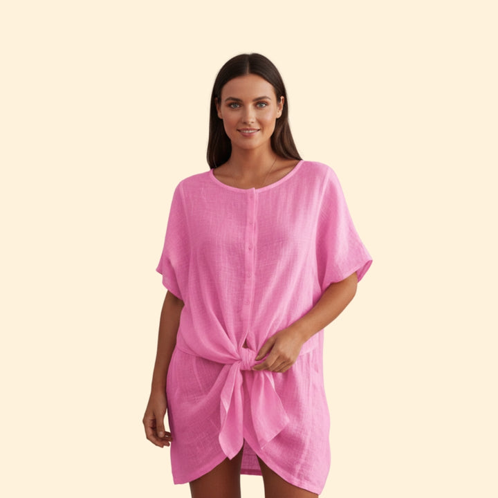 Women’s Summer Tunic with Button Front