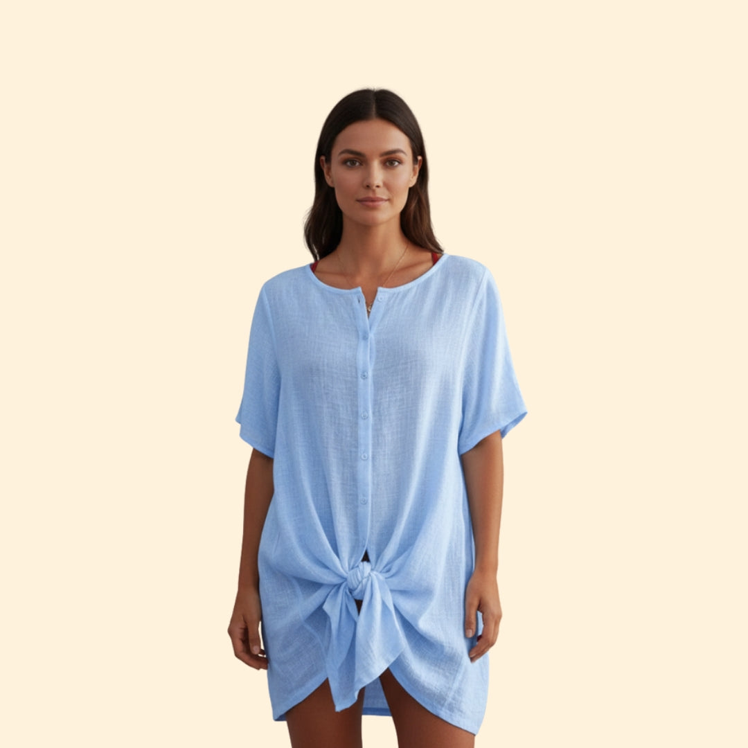 Women’s Summer Tunic with Button Front