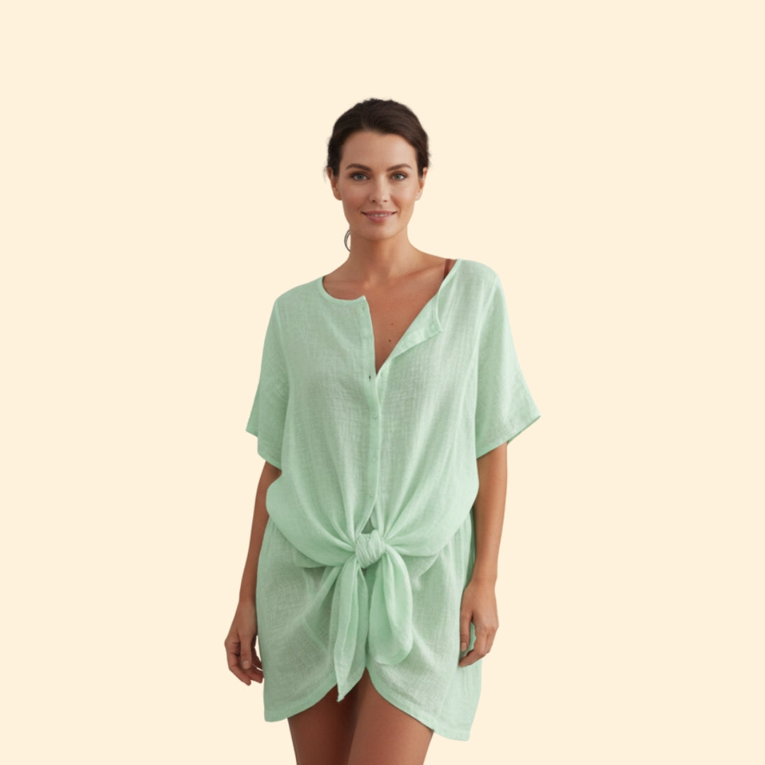 Women’s Summer Tunic with Button Front