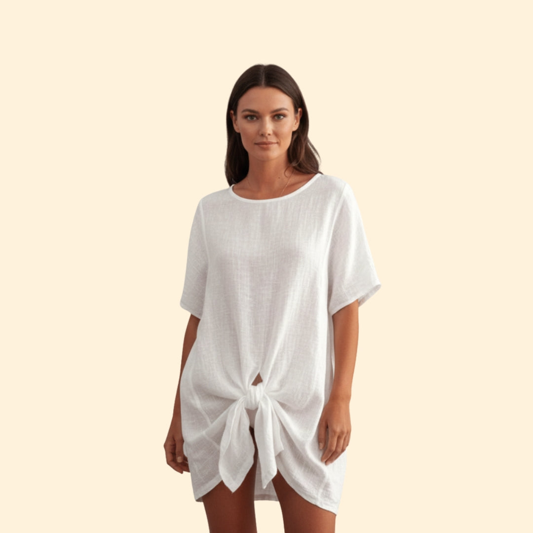 Women’s Summer Tunic with Button Front