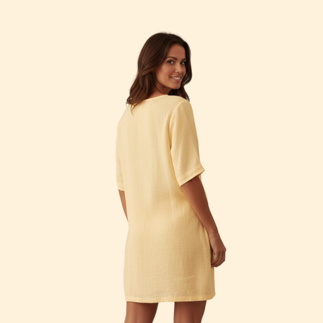 Women’s Summer Tunic with Button Front