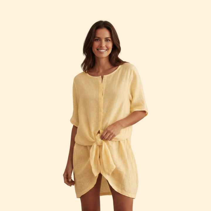 Women’s Summer Tunic with Button Front