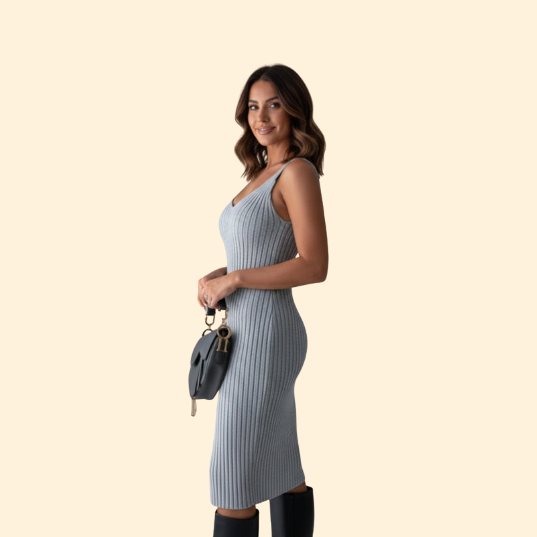 Women’s Sweater Dress with Fitted Silhouette