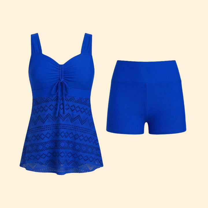 Women’s Swim Dress with Ruched Top