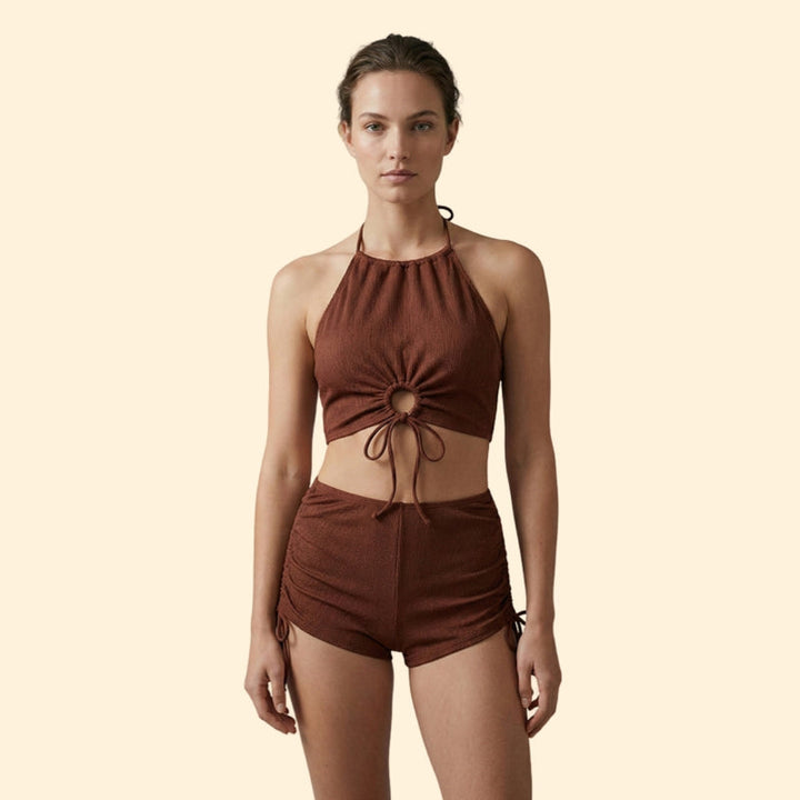 Women’s Swimwear Set with Drawstring Detail