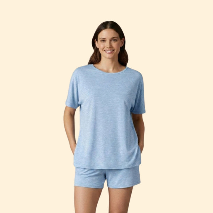 Women’s T-Shirt and Shorts Set with Side Knot