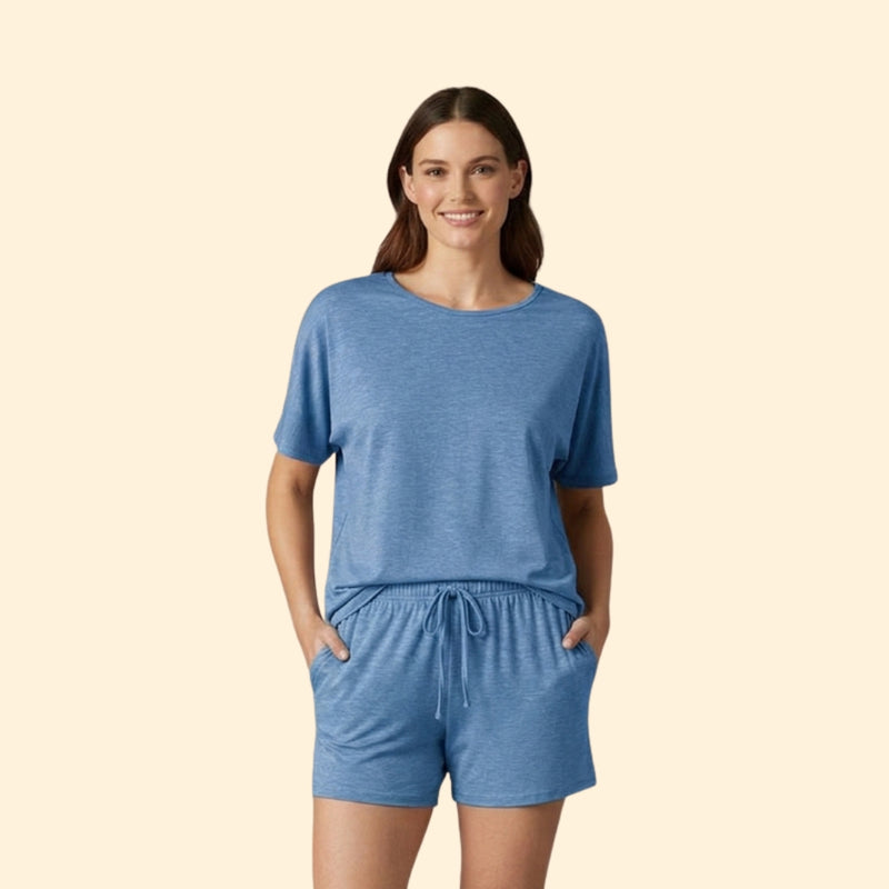 Women’s T-Shirt and Shorts Set with Side Knot