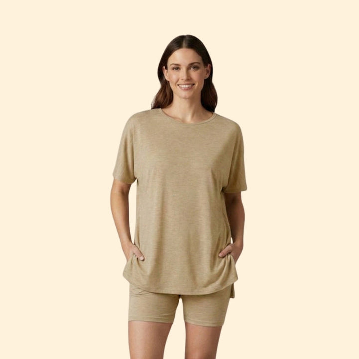 Women’s T-Shirt and Shorts Set with Side Knot