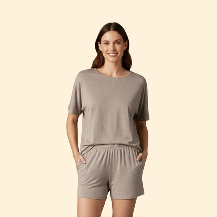 Women’s T-Shirt and Shorts Set with Side Knot
