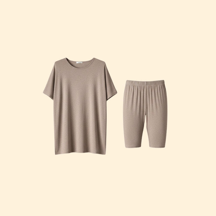 Women’s T-Shirt and Shorts Set with Side Knot