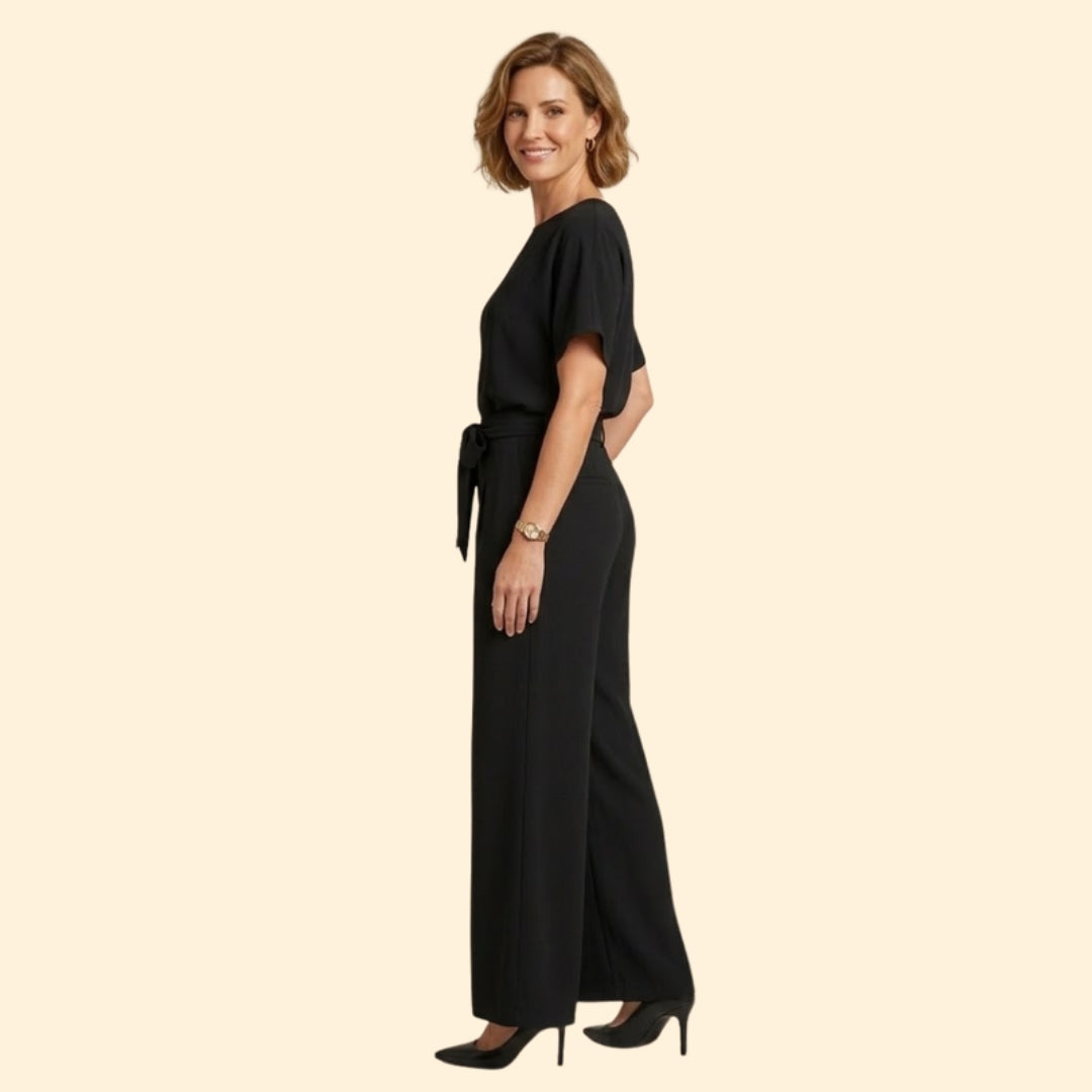 Women’s T-Shirt and Wide-Leg Pants with Tie