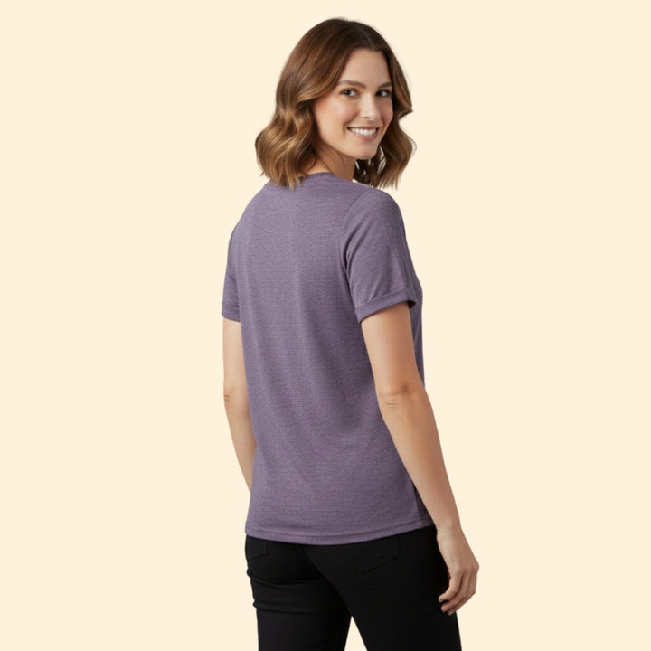 Women’s T-Shirt with Pocket and Button Detail