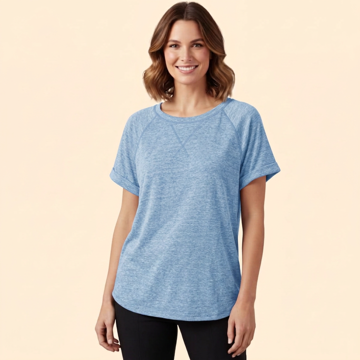 Women’s T-Shirt with Raglan Sleeves and Stitch Detail