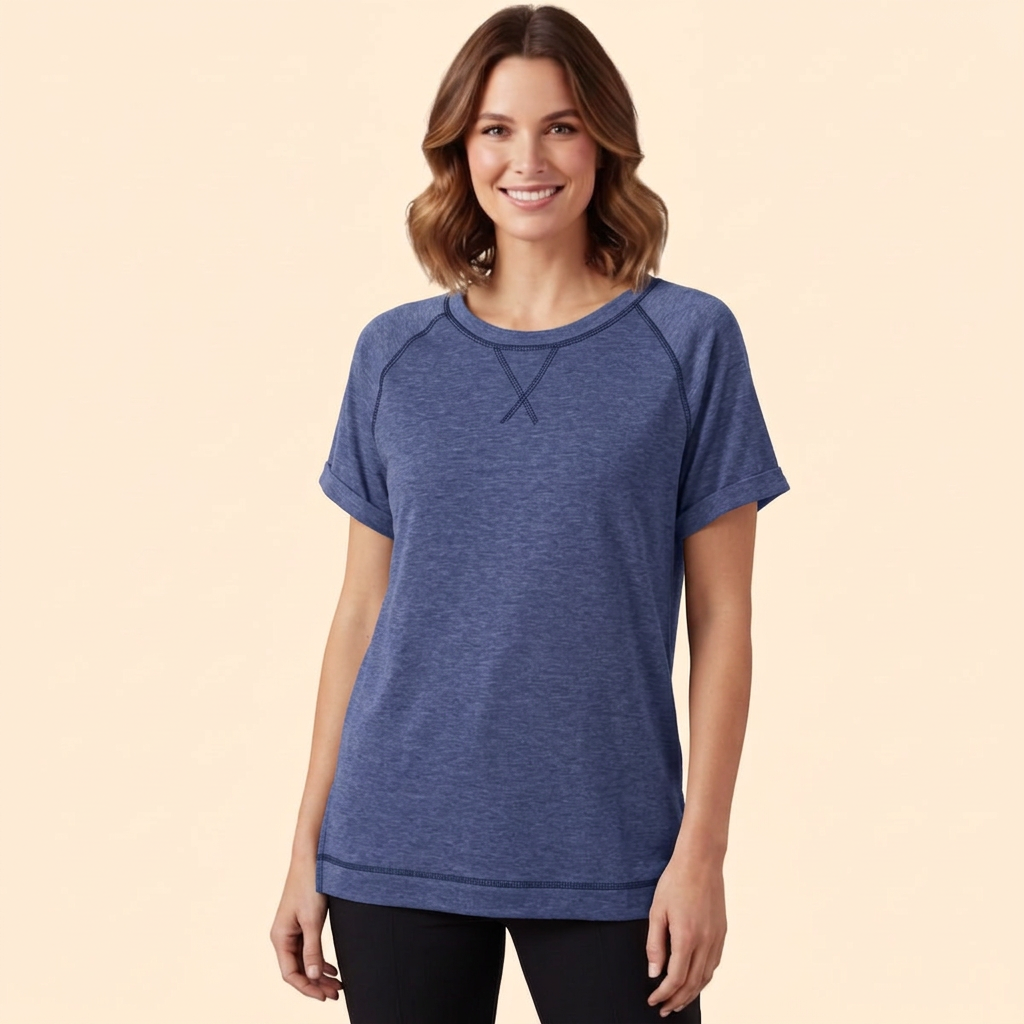 Women’s T-Shirt with Raglan Sleeves and Stitch Detail