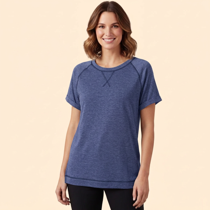 Women’s T-Shirt with Raglan Sleeves and Stitch Detail