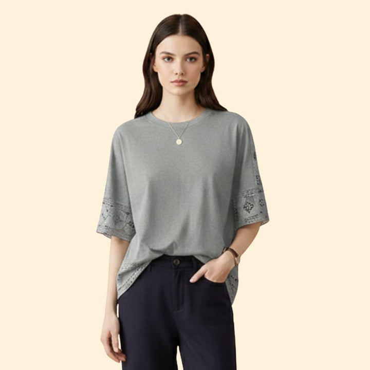 Women’s T-shirt with Lace Trim