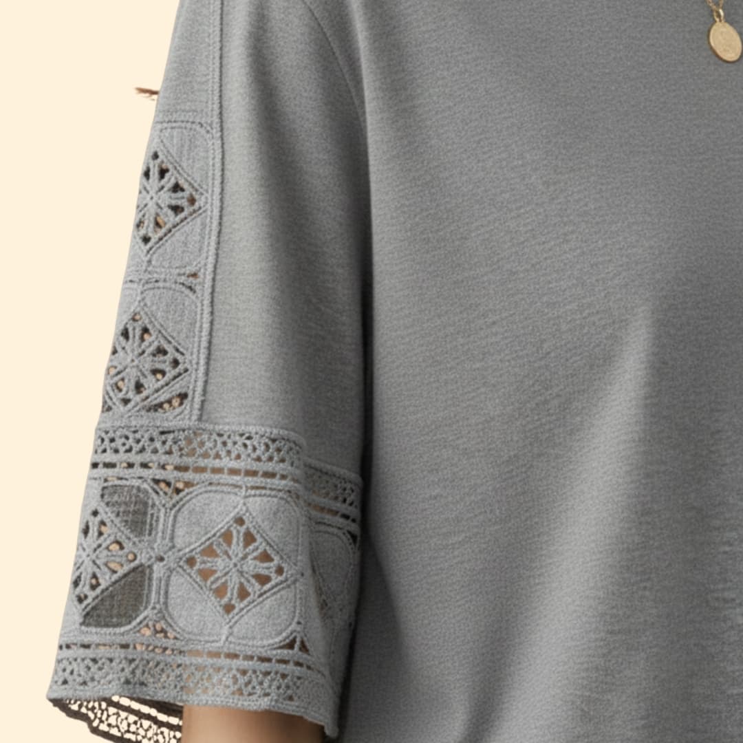 Women’s T-shirt with Lace Trim