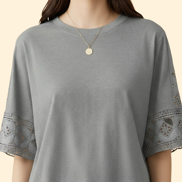 Women’s T-shirt with Lace Trim