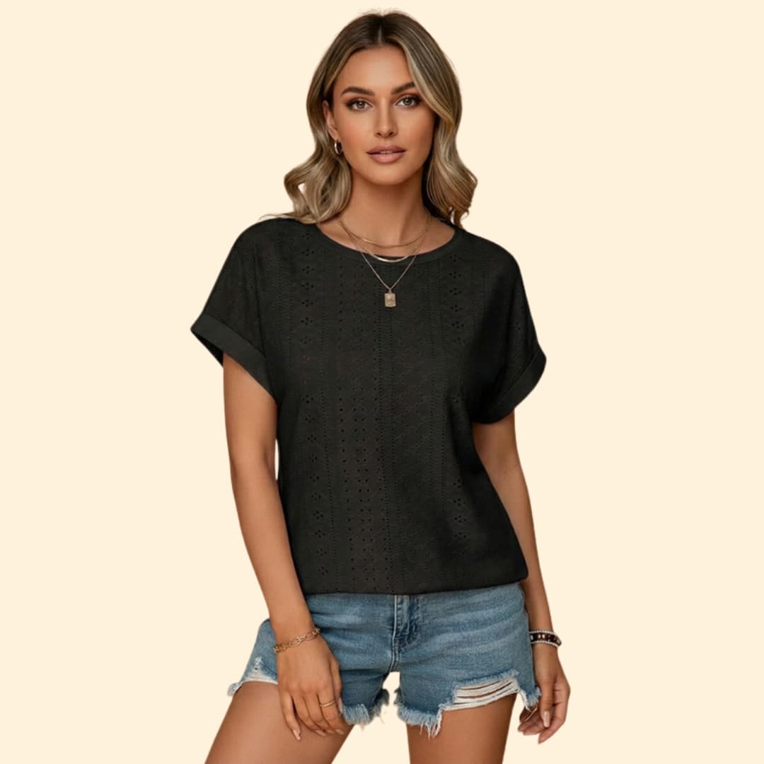 Women's T-shirt with Short Sleeve Design