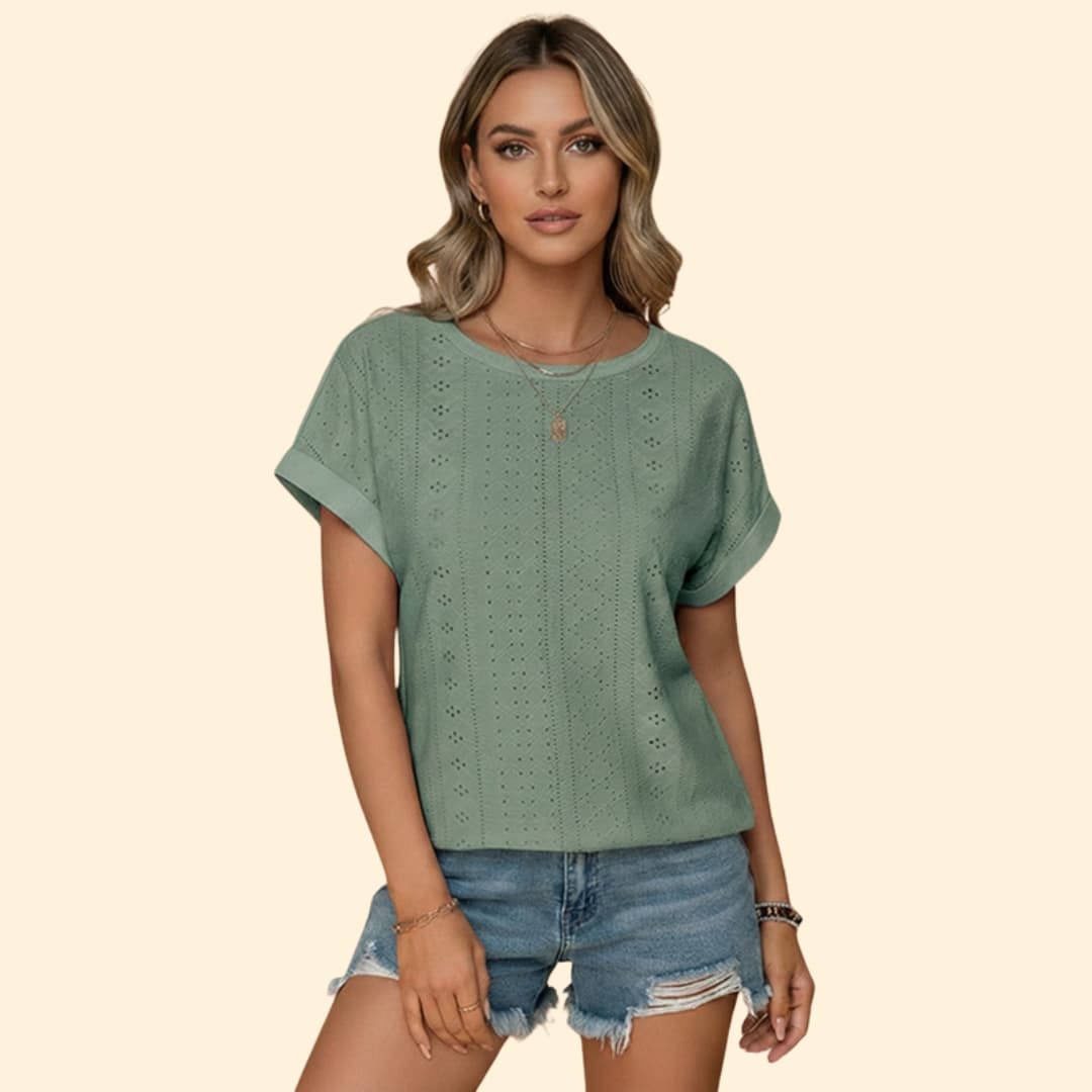 Women's T-shirt with Short Sleeve Design