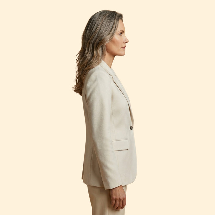 Women's Tailored Blazer Single-Button Closure